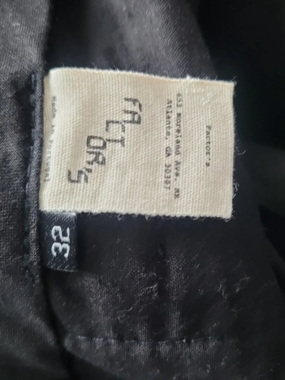 NWT Factor's Trouser in Blue Raw Denim Size 32